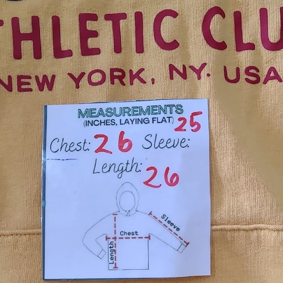 Peanuts Yellow Snoopy Athletic Club Hoodie Sweatshirt Size XL - Picture 8 of 9